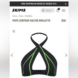 Skims moto contour bralette 